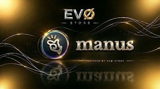 شعار اشتراك Manus Pro الذهبي على خلفية سوداء فاخرة من متجر إيفورا
